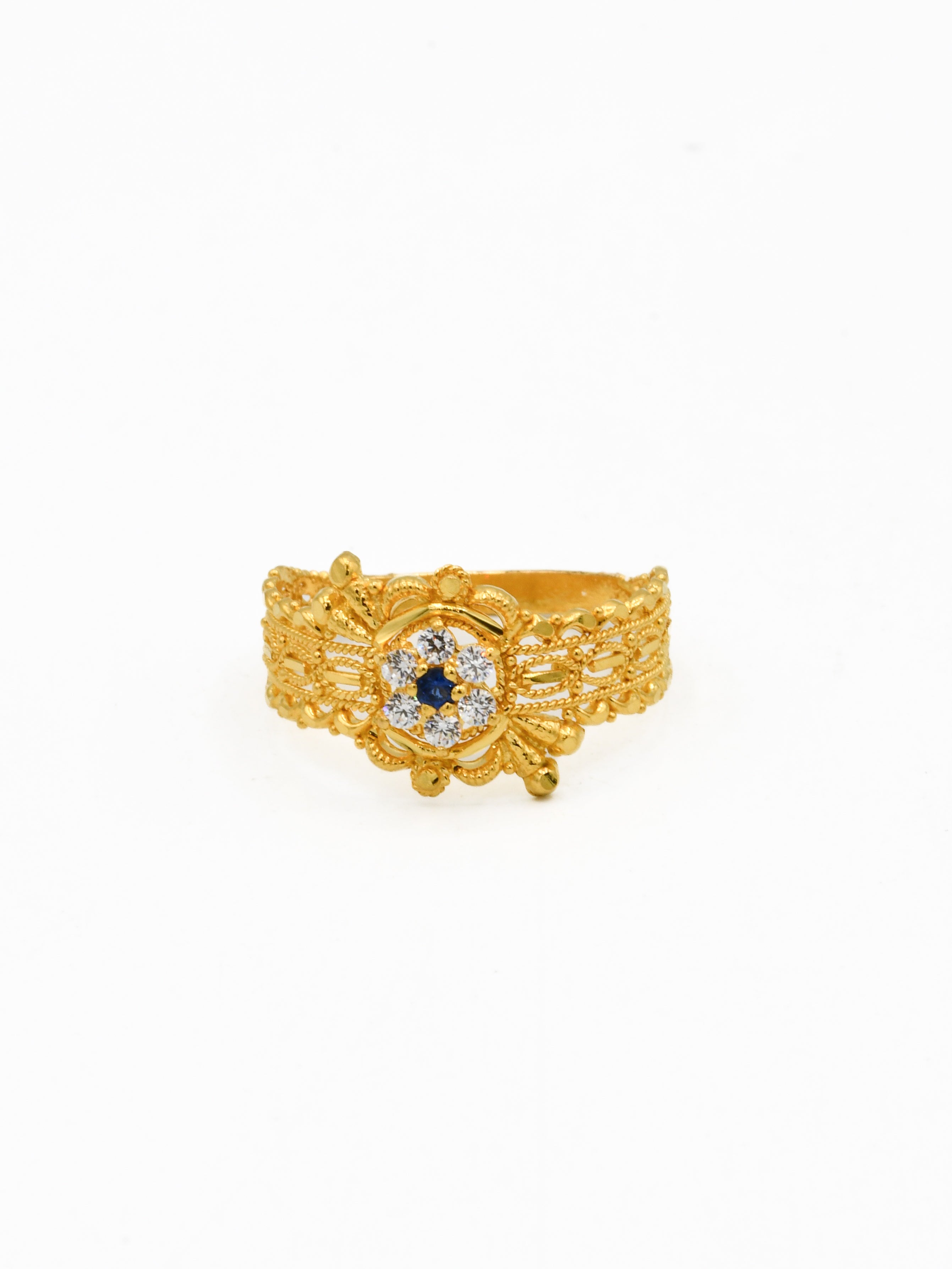 22ct Gold CZ Ladies Ring