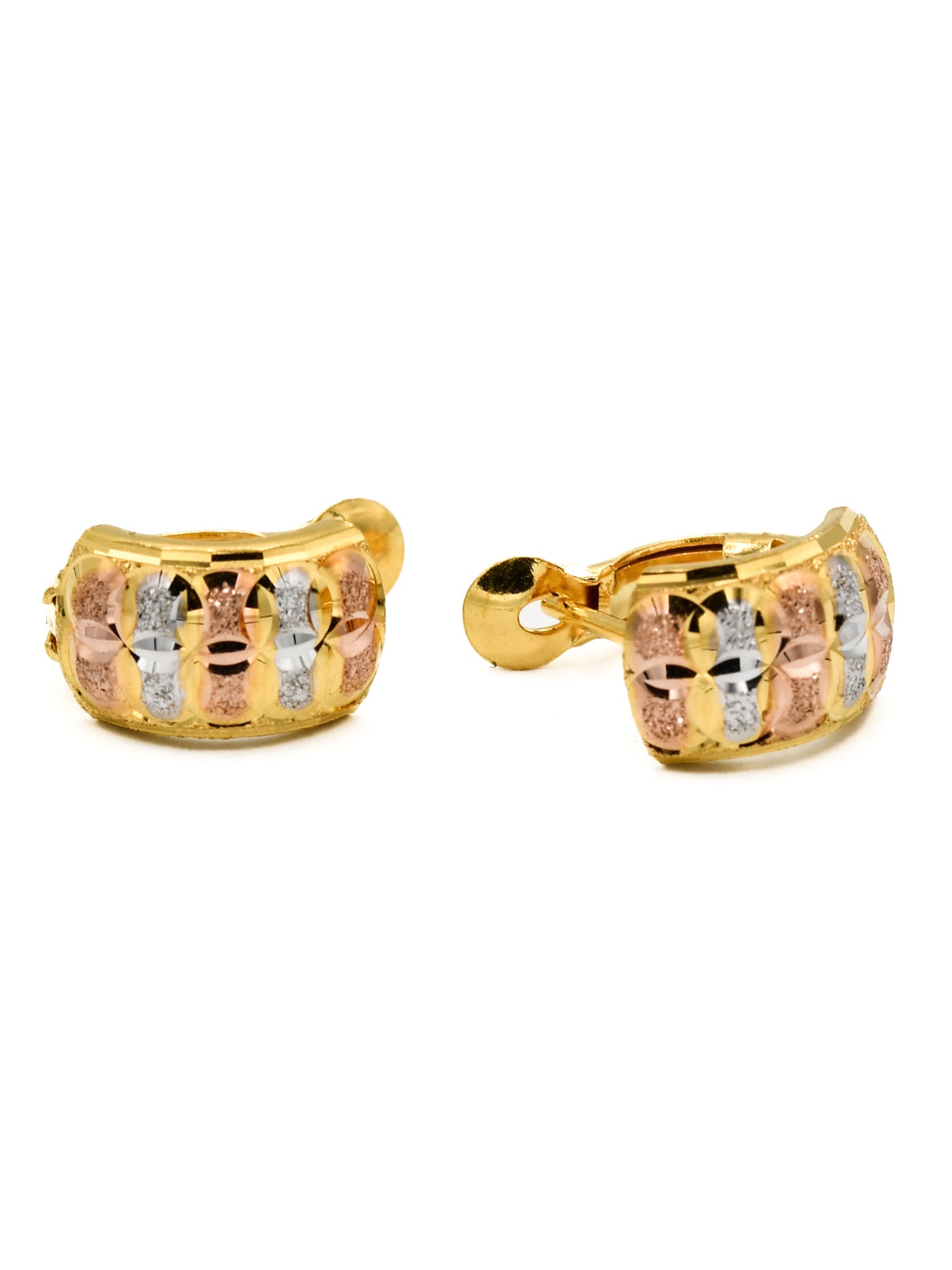 22ct Rose Gold Two Tone Spring Bali - Roop Darshan