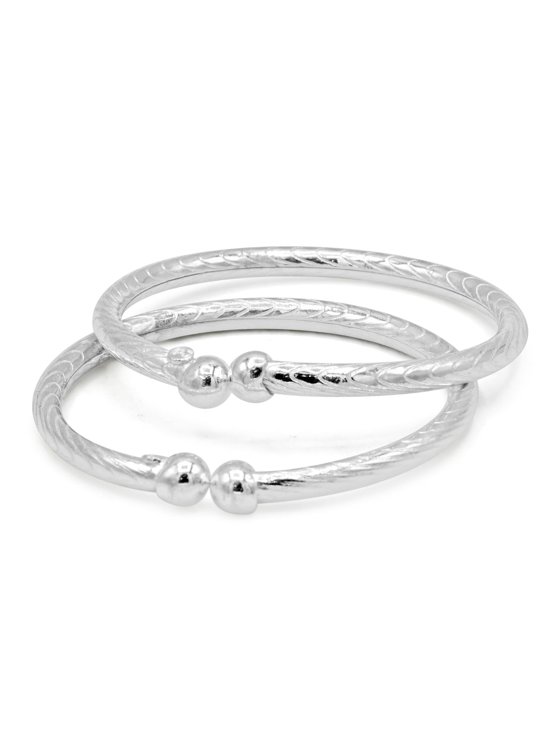 Silver Pair Baby Bangle - Roop Darshan