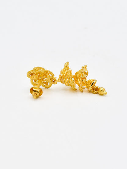 22ct Gold Jhumki Earrings - Roop Darshan