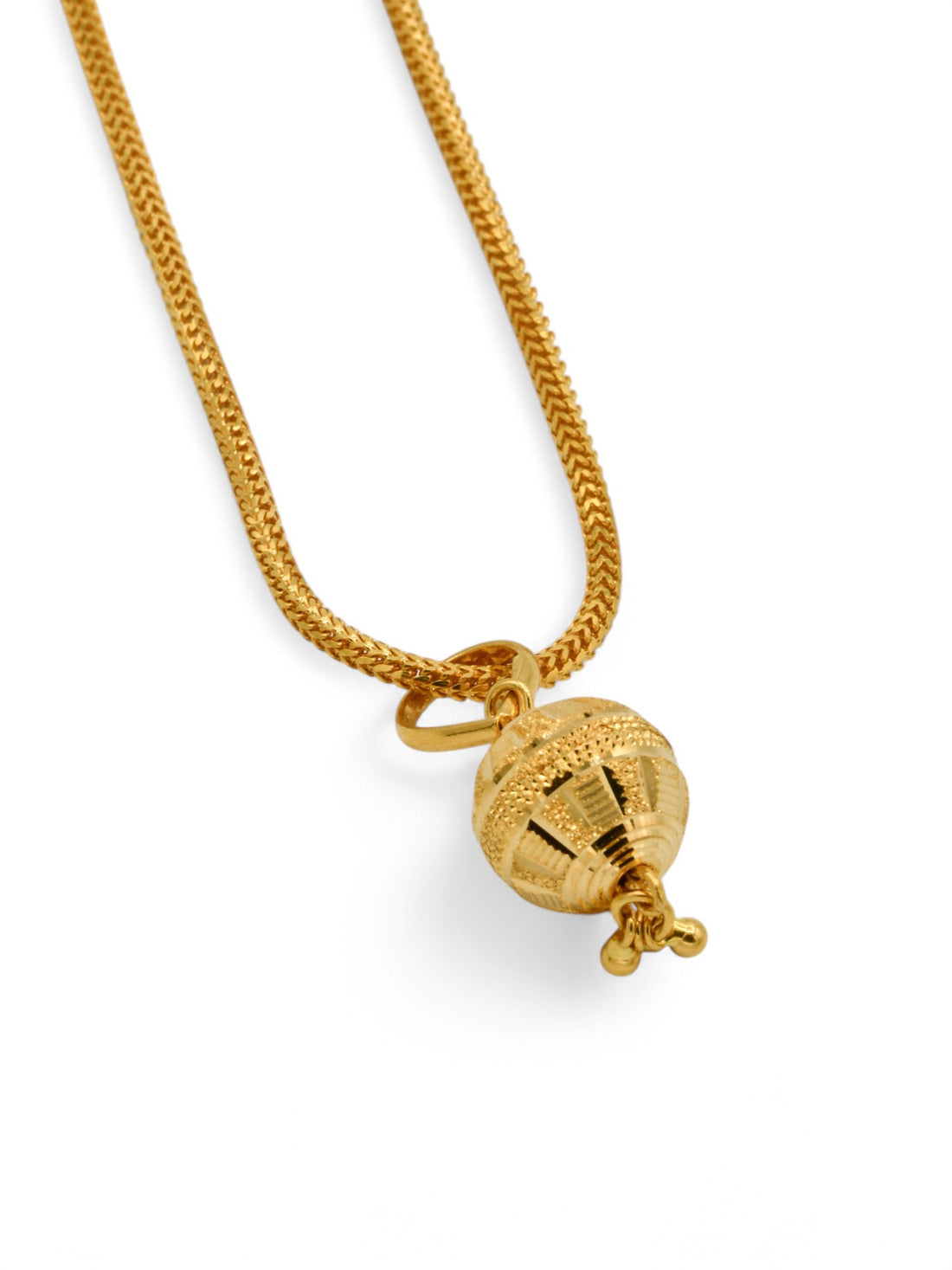 22ct Gold Ball Pendant Set