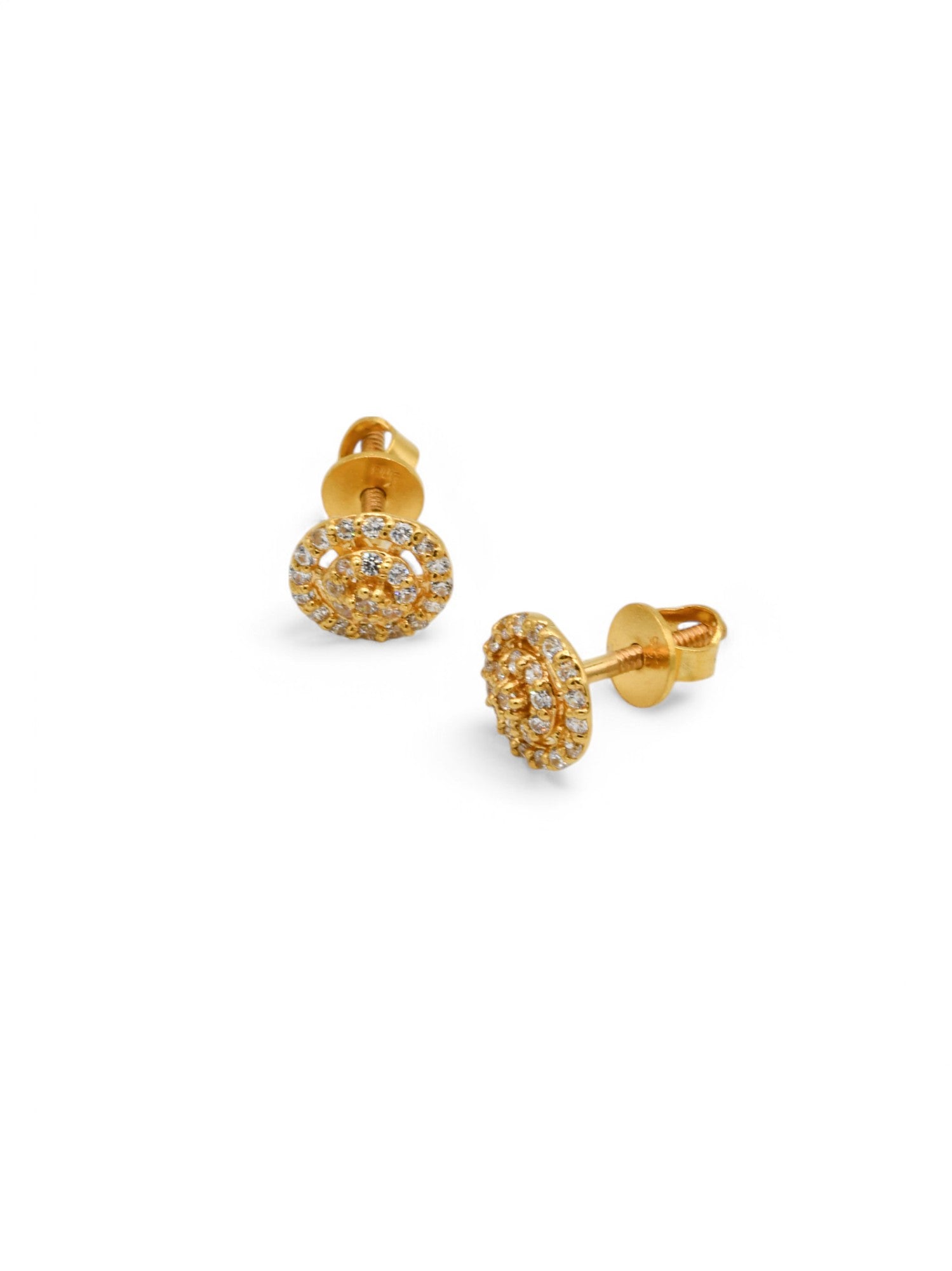 22ct Gold CZ Pendant Set - Roop Darshan