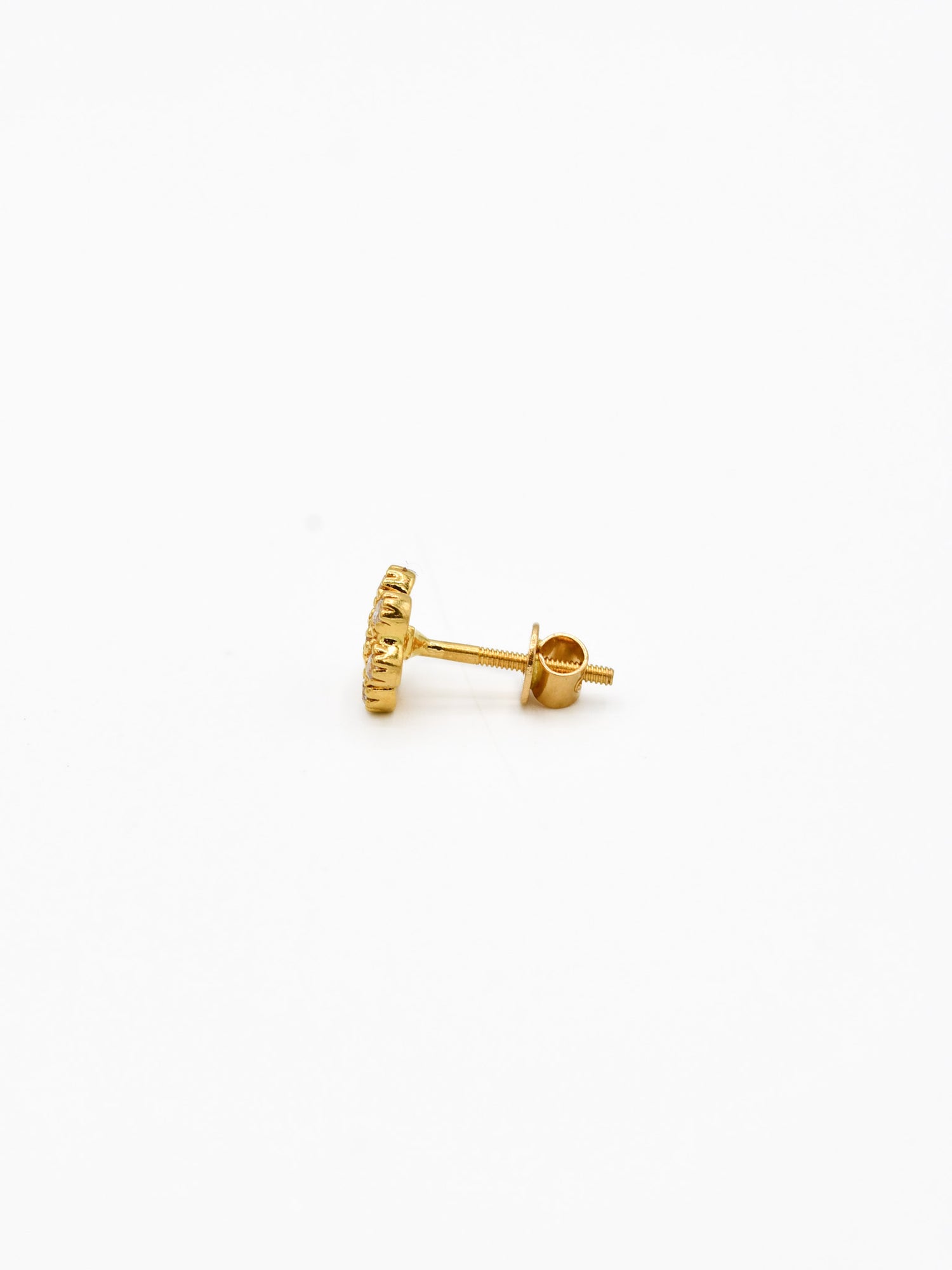 22ct Gold CZ Stud Earrings - Roop Darshan