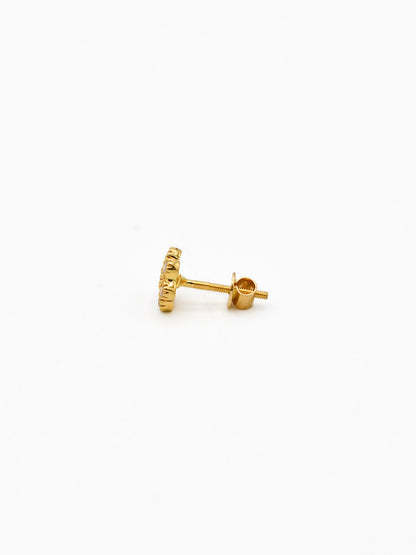 22ct Gold CZ Stud Earrings - Roop Darshan