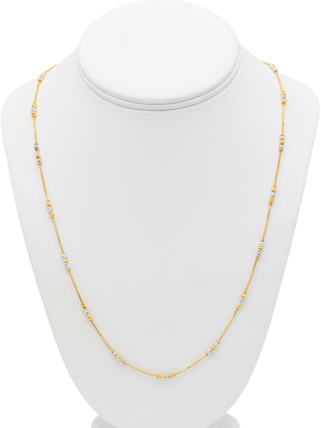 22ct Gold Two Tone Ball Chain