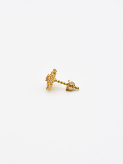22ct Gold CZ Stud Earrings - Roop Darshan