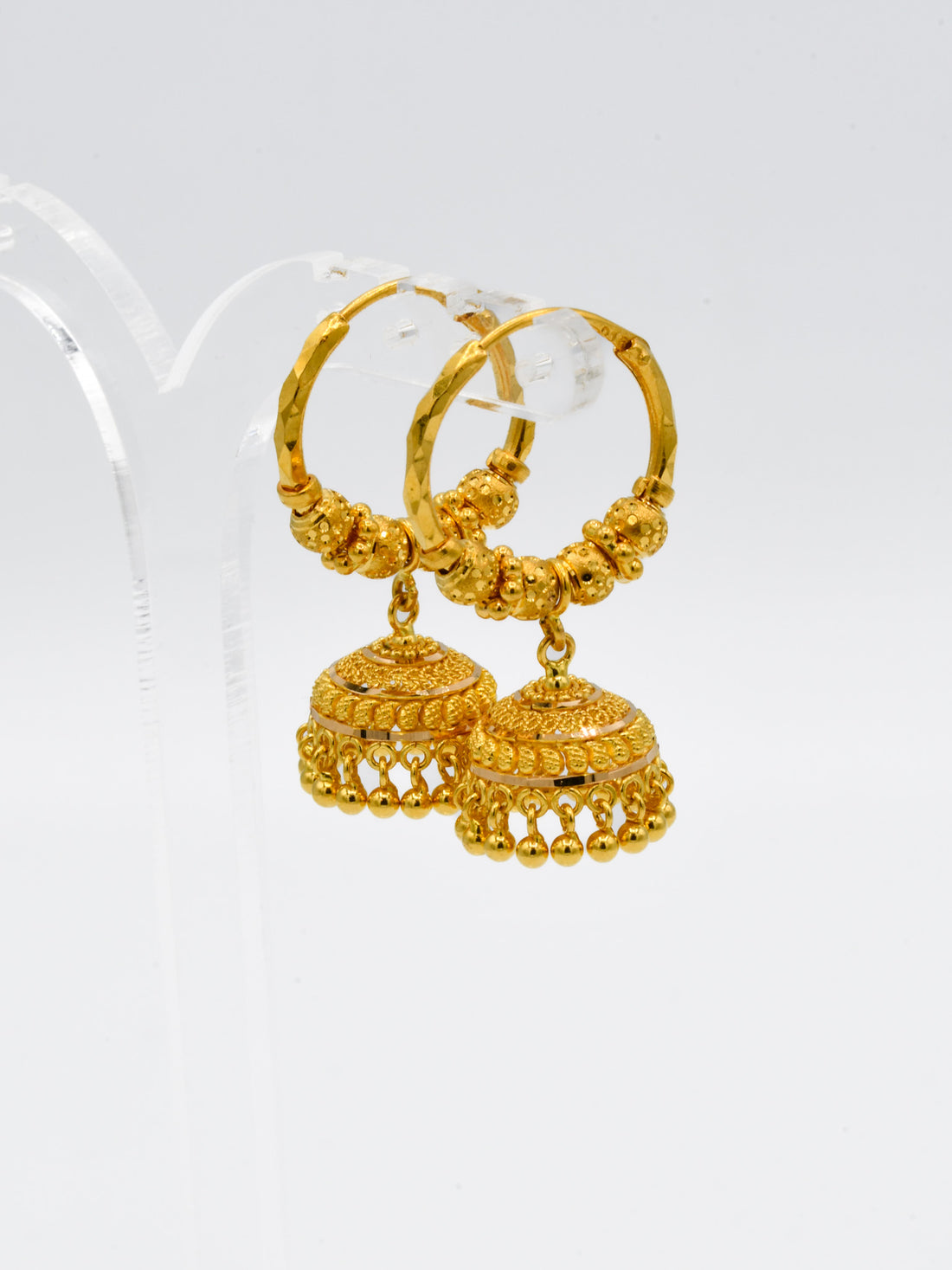 22ct Gold Ball Jhumki Bali - Roop Darshan