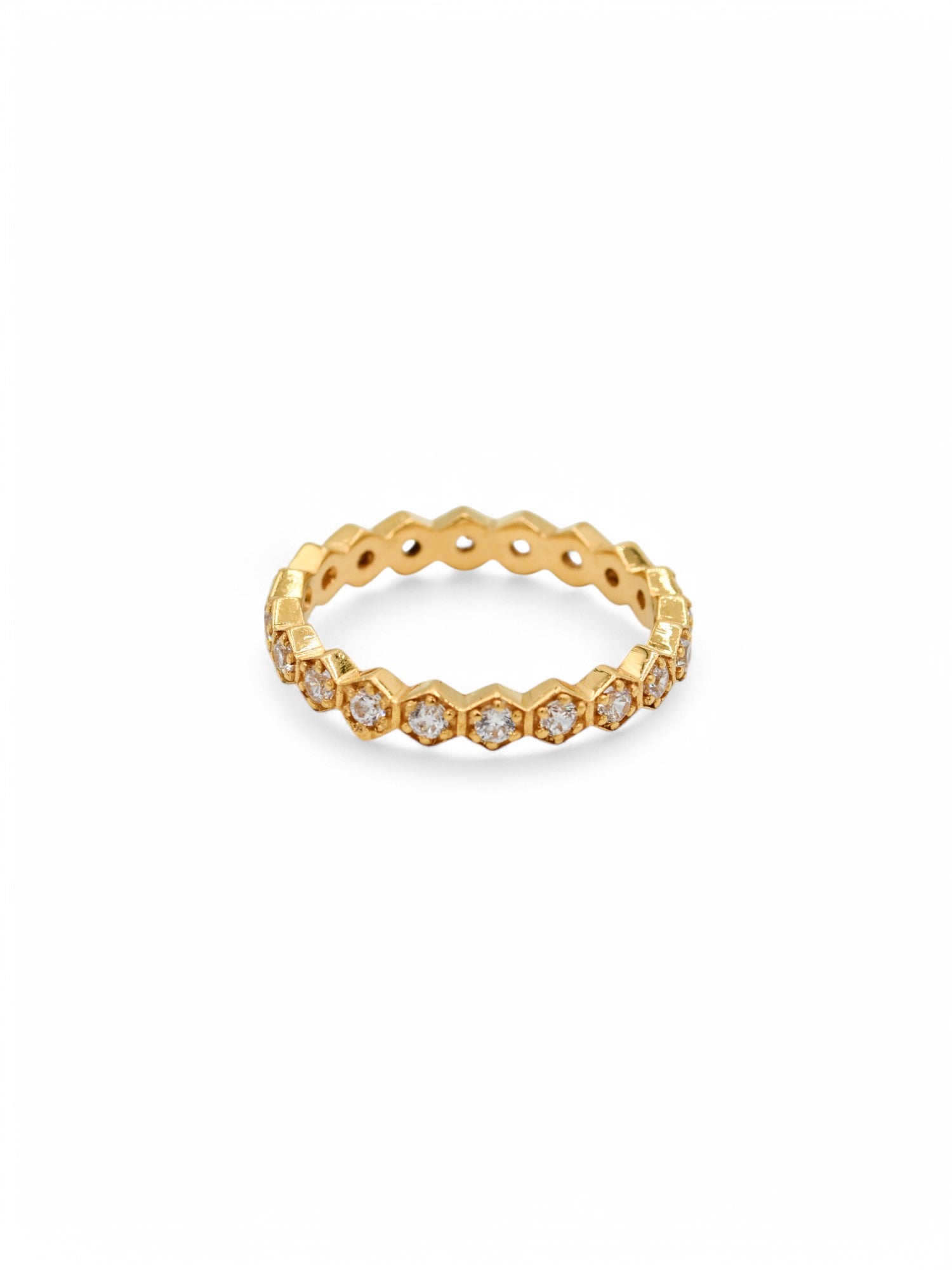 22ct Gold CZ Band Ring - Roop Darshan