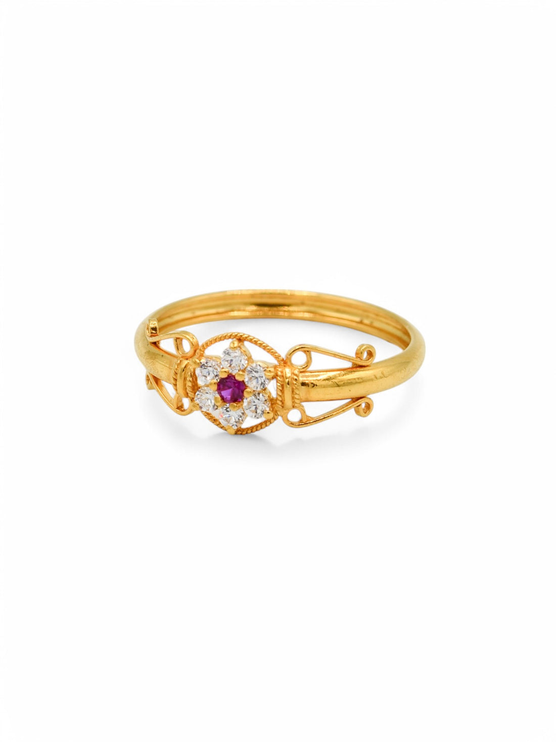 22ct Gold CZ Ladies Ring