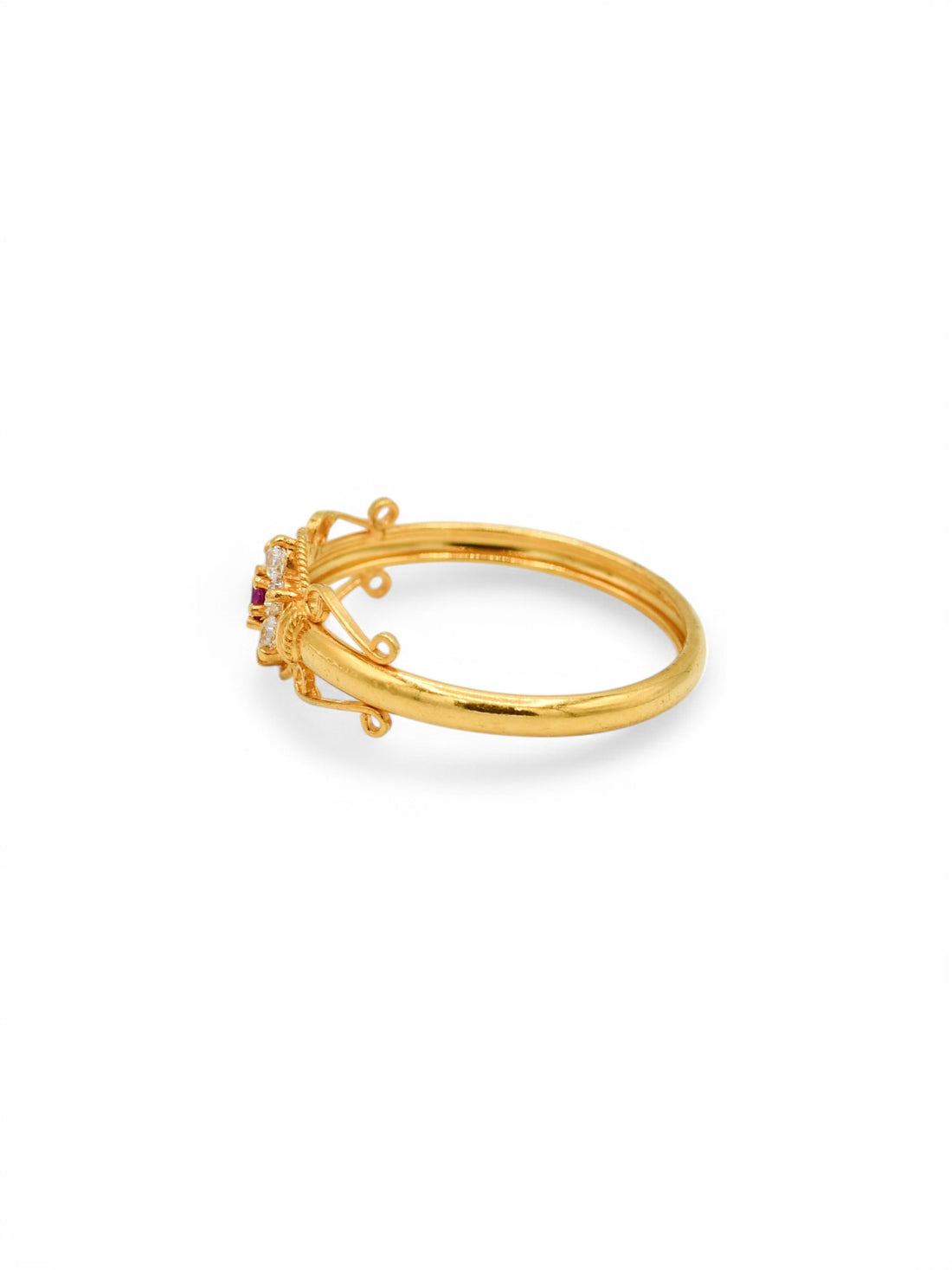 22ct Gold CZ Ladies Ring