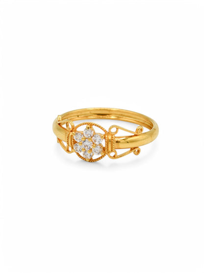 22ct Gold CZ Ladies Ring