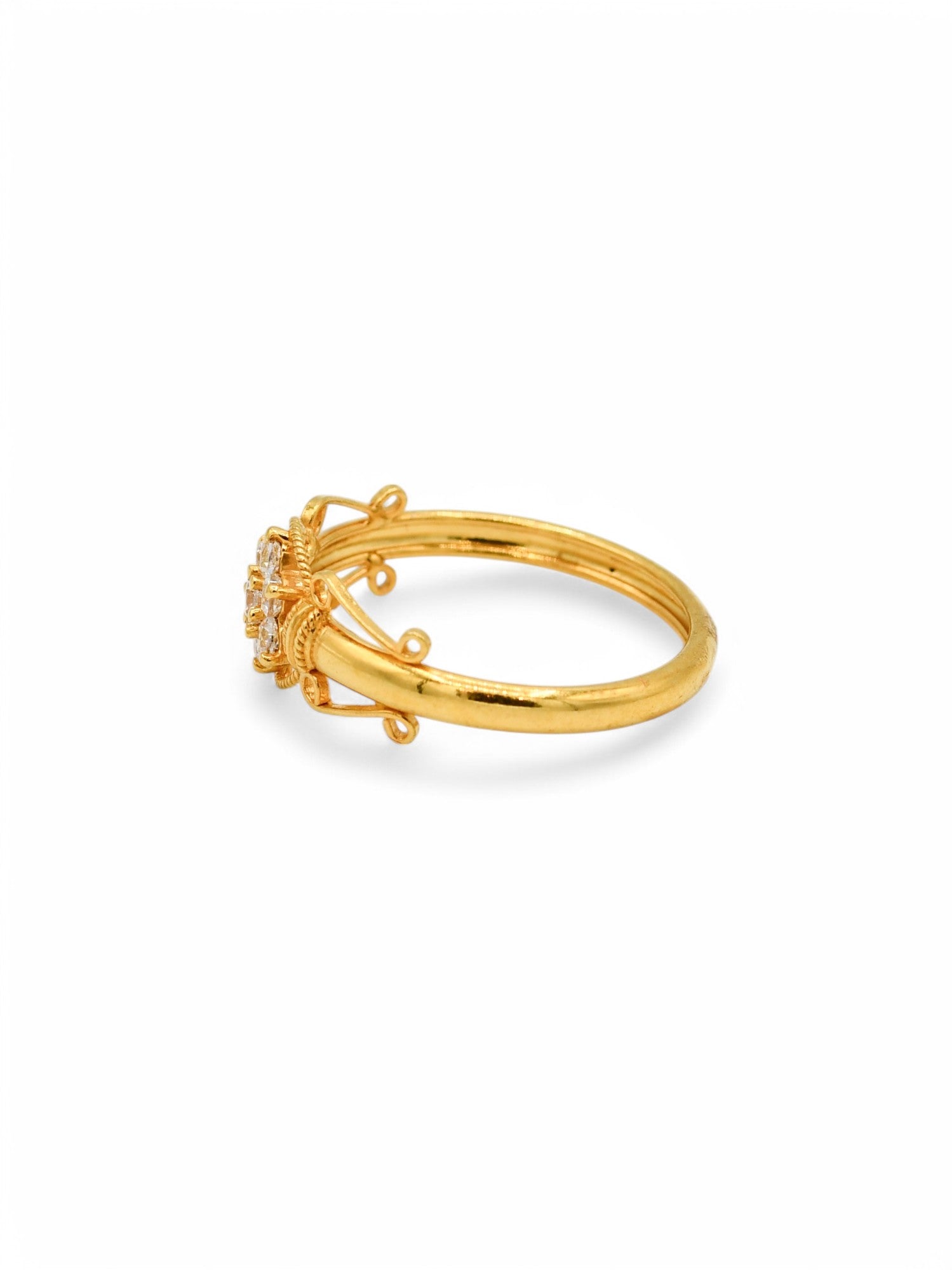 22ct Gold CZ Ladies Ring