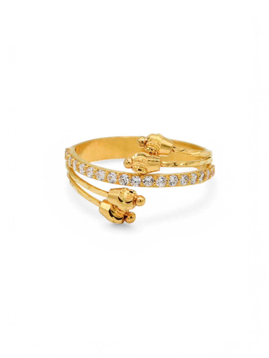 22ct Gold CZ Ladies Ring