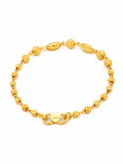 22ct Gold Ball Pair Baby Bracelet - Roop Darshan
