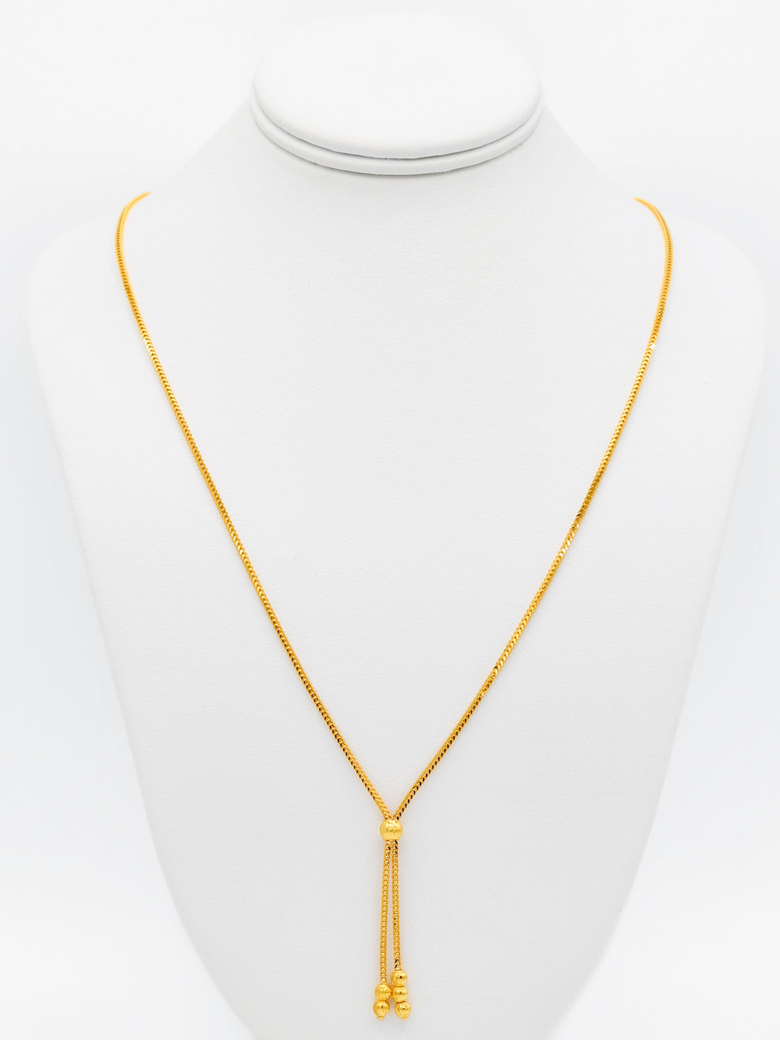 22ct Gold Ball Necklace Set - Roop Darshan