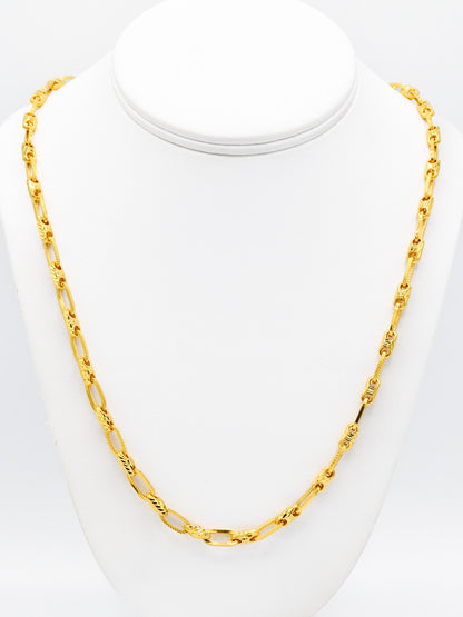 22ct Gold Hollow Link Chain - Roop Darshan