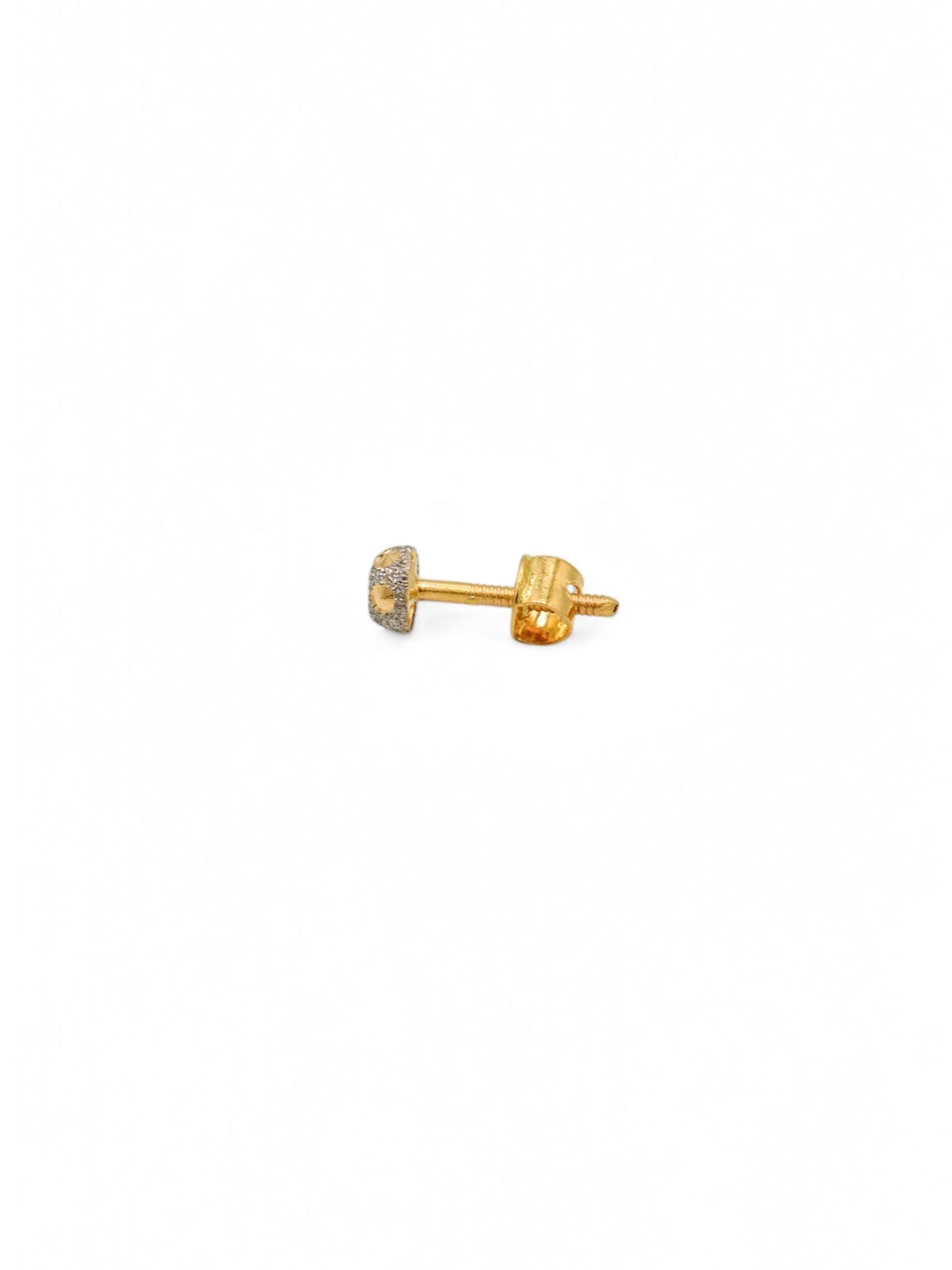 22ct Gold Two Tone Ball Stud Earrings