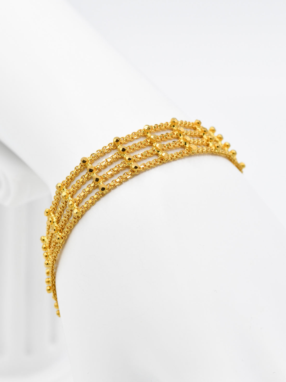 22ct Gold 4 Row Ladies Bracelet