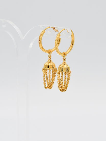 22ct Gold Jhumki Bali - Roop Darshan