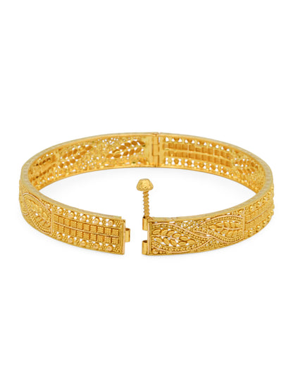 22ct Gold Filigree pair Screw Bangle