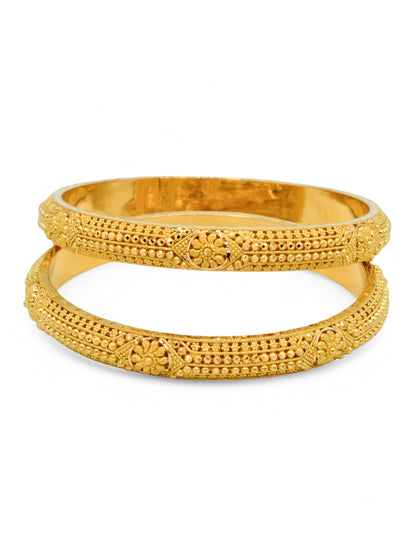 22ct Gold Filigree Pair Bangle - Roop Darshan