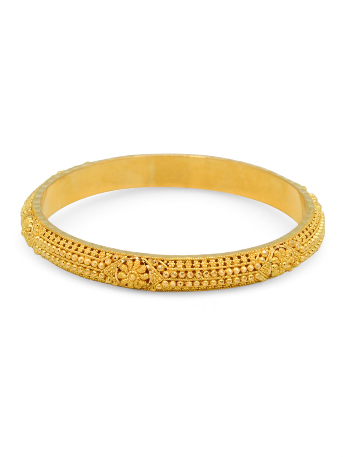 22ct Gold Filigree Pair Bangle