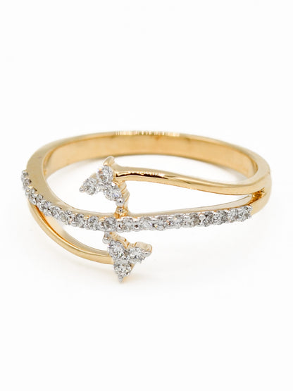 18ct Gold 0.23ct Diamond Ladies Ring - Roop Darshan