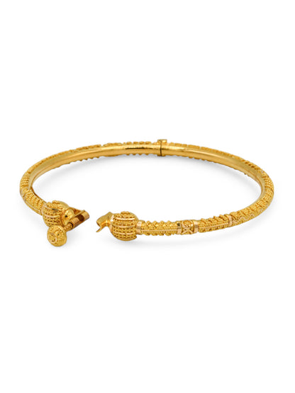 22ct Gold Filigree pair Screw Bangle