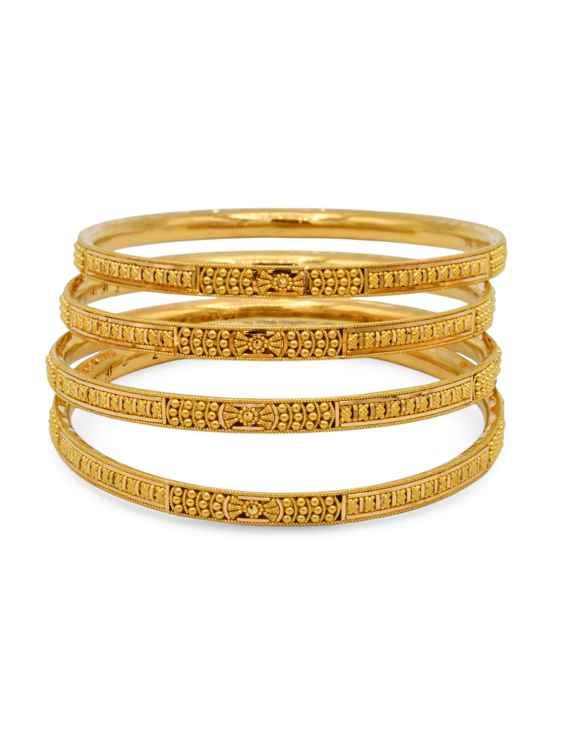 22ct Filigree Gold 4 Bangles