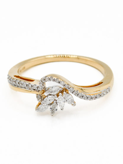 18ct Gold 0.26ct Diamond Ladies Ring - Roop Darshan