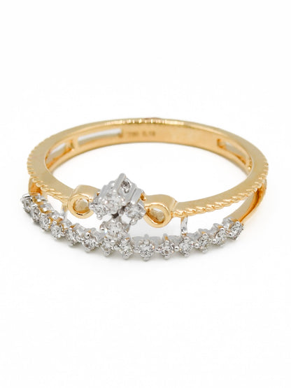 18ct Gold 0.19ct Diamond Ladies Ring - Roop Darshan
