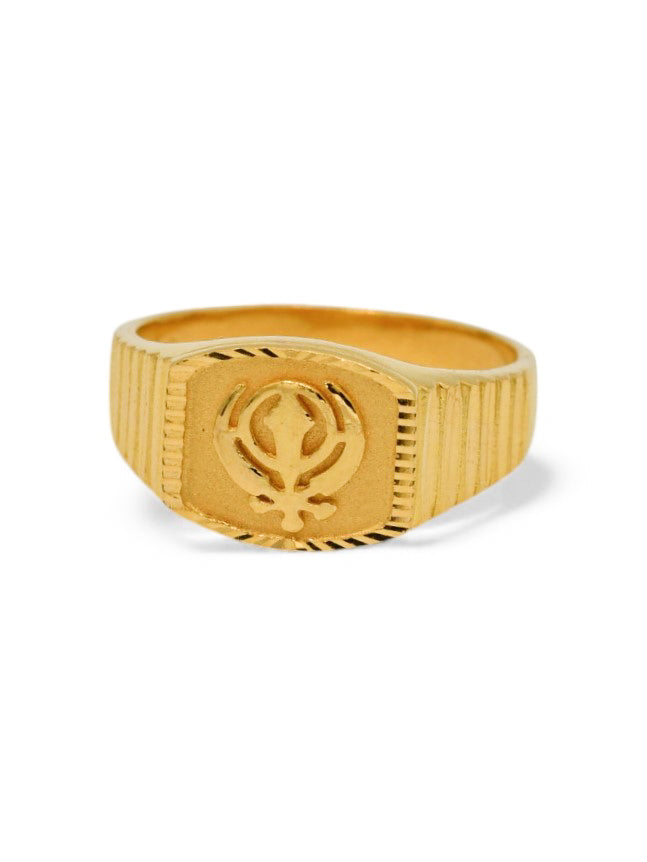 22ct Gold Khanda Mens Ring