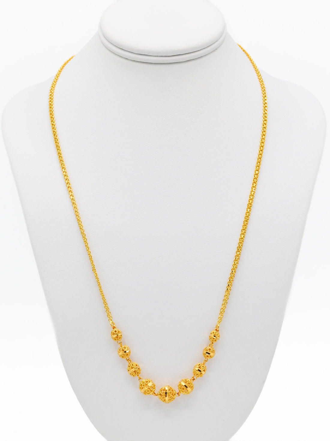 22ct Gold Ball Fancy Chain