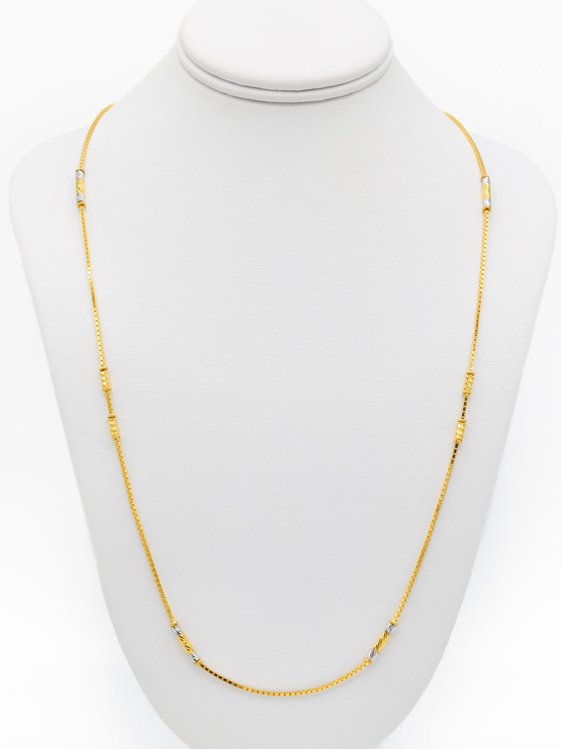 22ct Gold Two Tone Fancy Chain