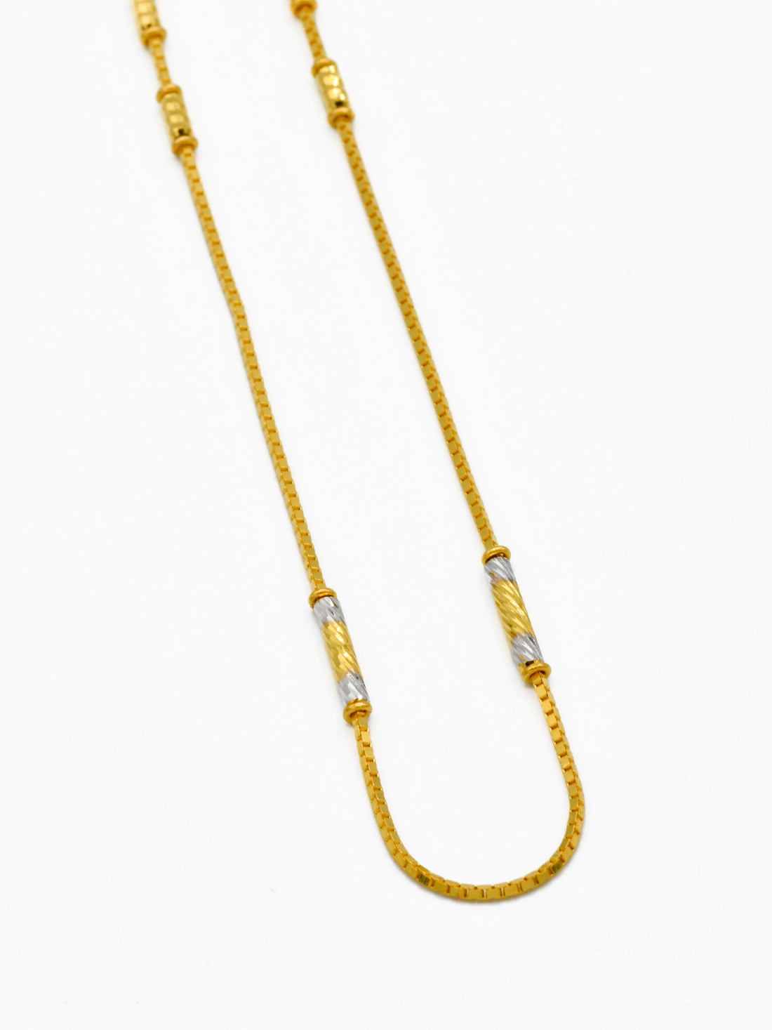 22ct Gold Two Tone Fancy Chain