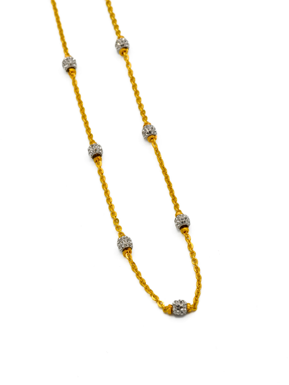 22ct Gold Two Tone Ball Fancy Chain