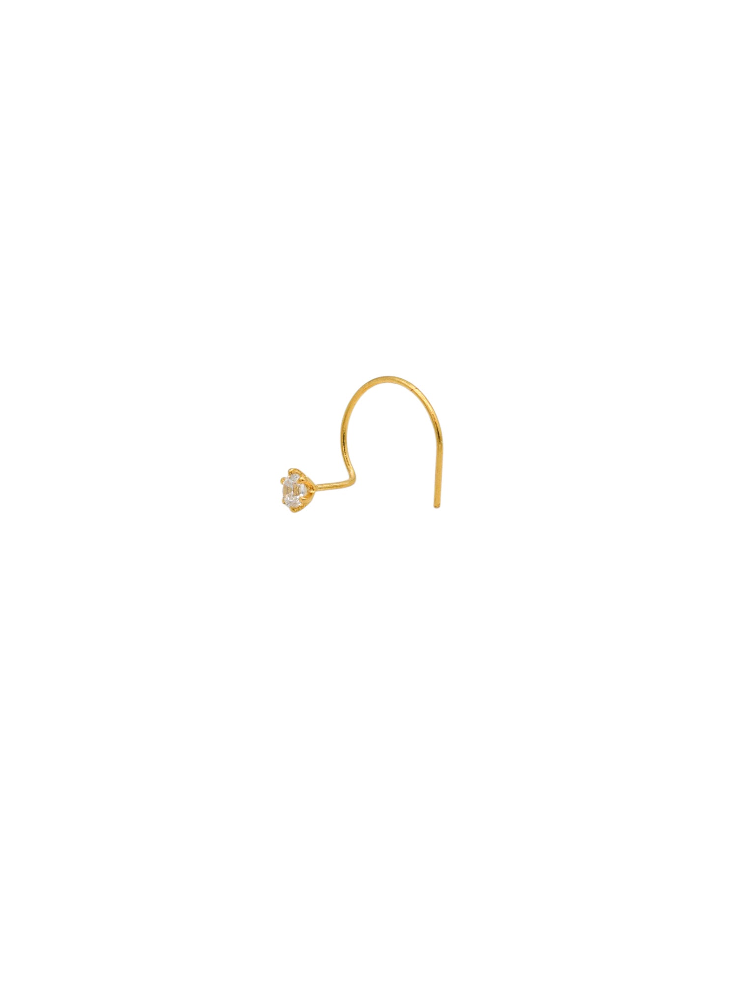 22ct Gold CZ Nose Pin