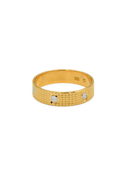 22ct Gold Two Tone Band Ring