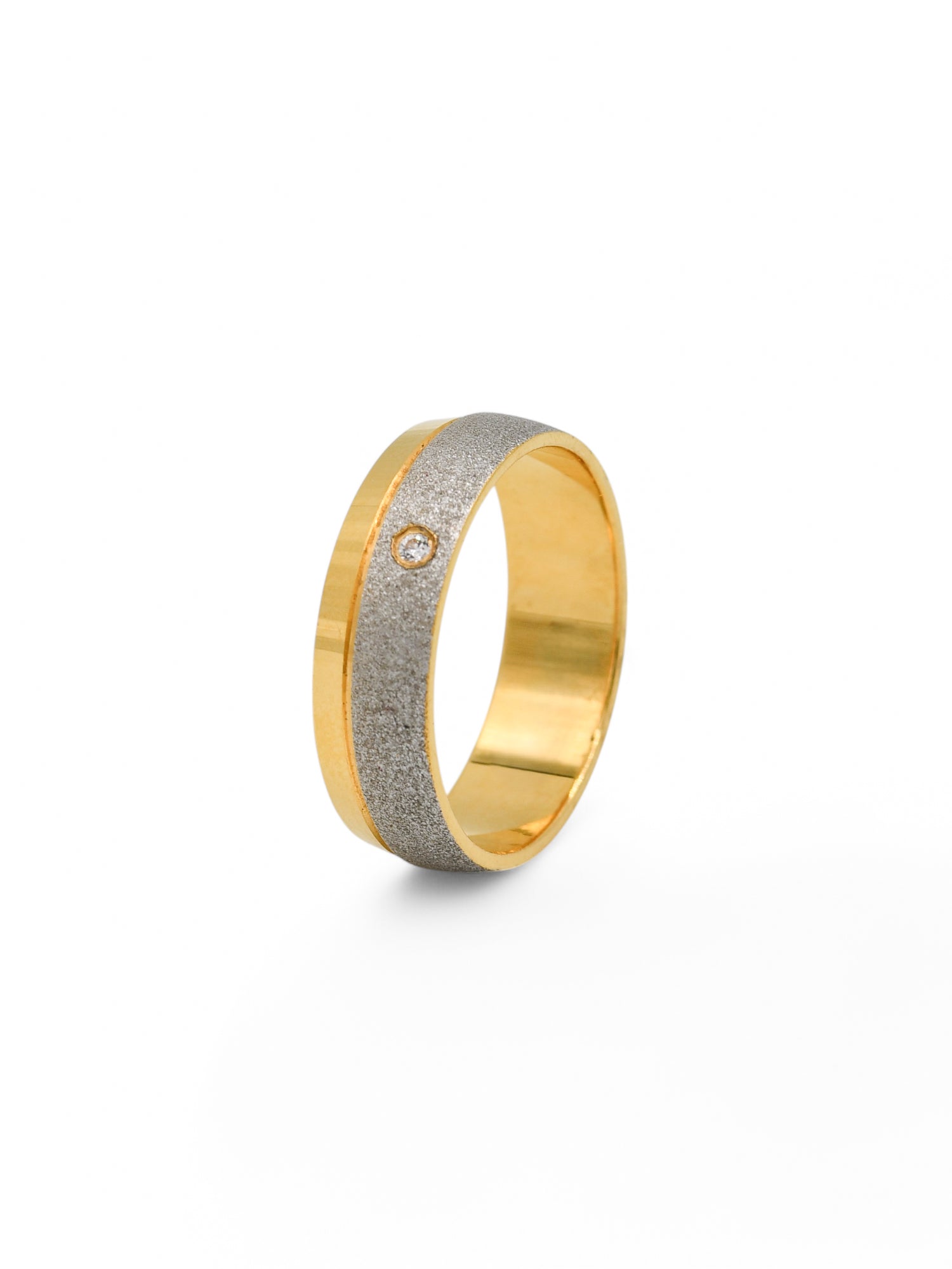 22ct Gold Two Tone Band Ring