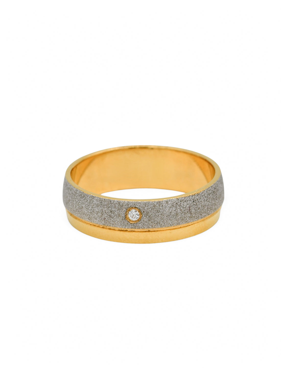 22ct Gold Two Tone Band Ring