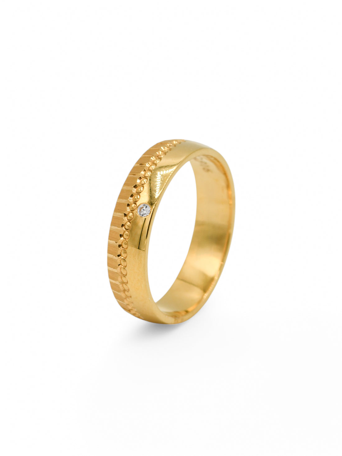 22ct Gold CZ Band Ring