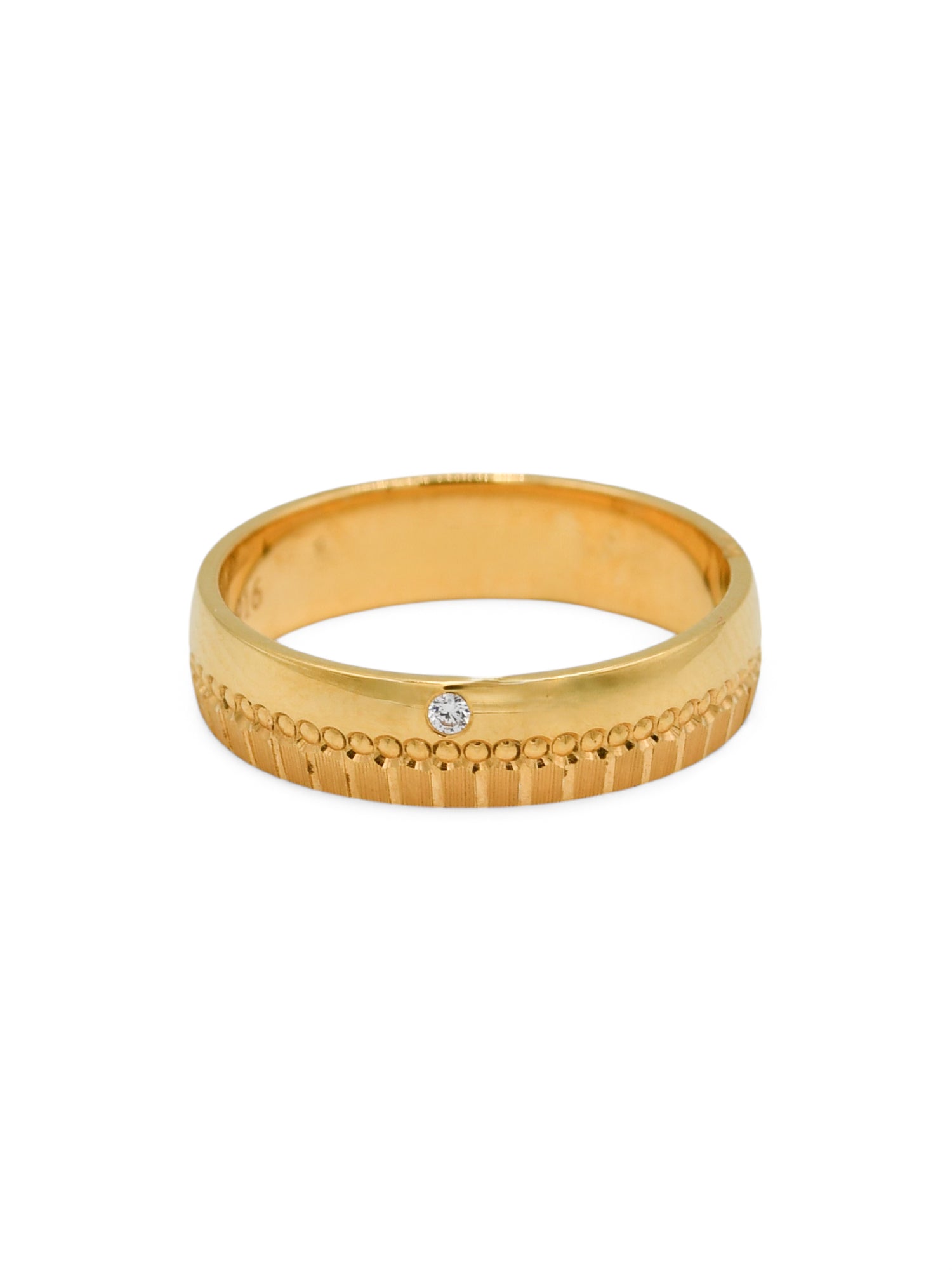 22ct Gold CZ Band Ring
