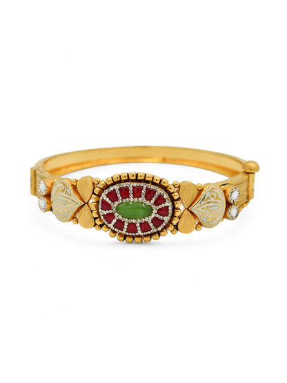 22ct Gold Antique Kundan Bangle - Roop Darshan