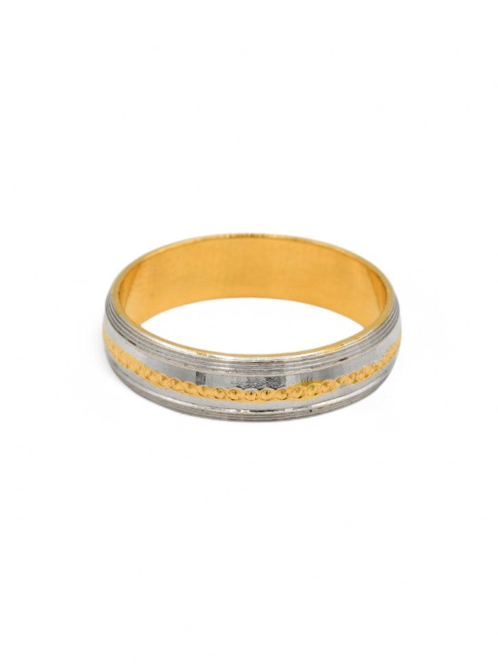 22ct Gold Two Tone Band Ring