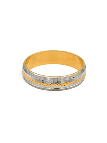 22ct Gold Two Tone Band Ring