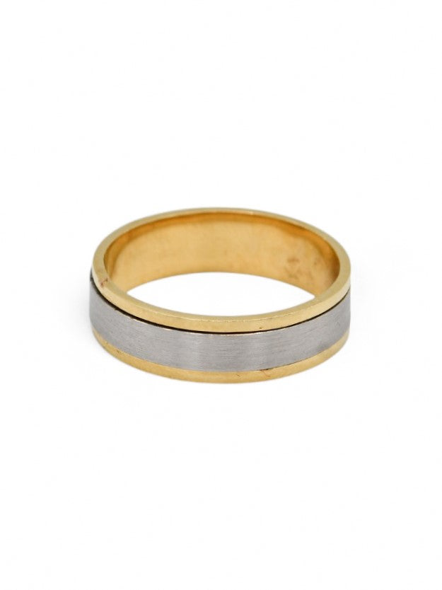18ct Gold Two Tone Band Ring
