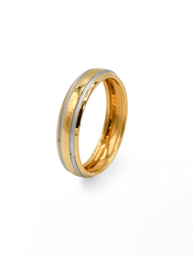 22ct Gold Two Tone Band Ring
