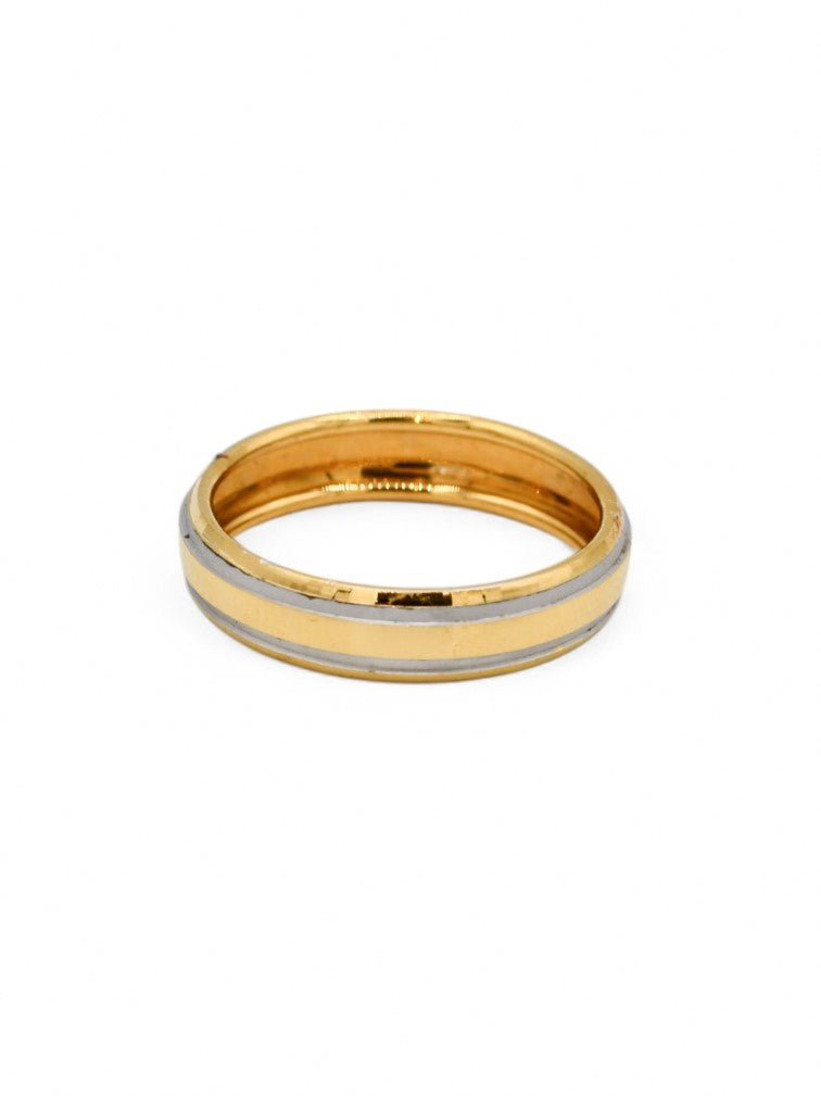 22ct Gold Two Tone Band Ring