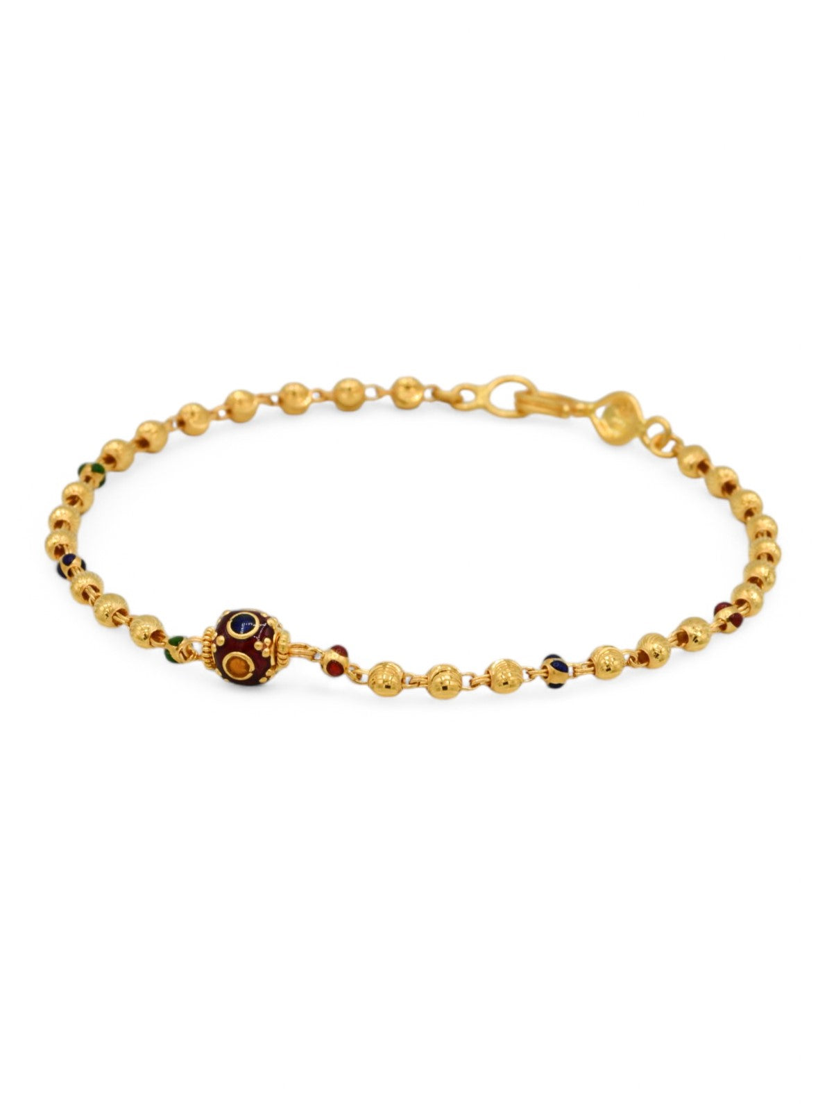 22ct Gold Minakari Ball Bracelet