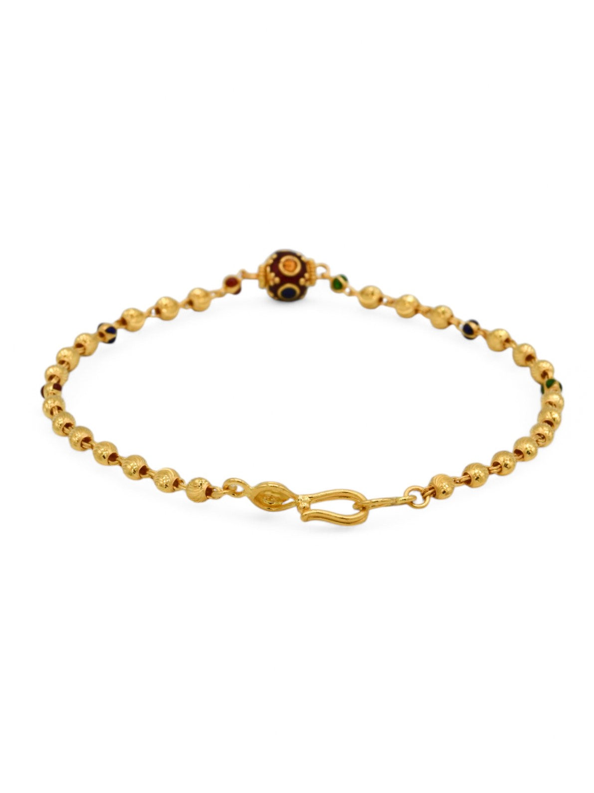 22ct Gold Minakari Ball Bracelet